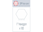 Hugs 'n Kisses  EPP iron ons - 1" Hexagons