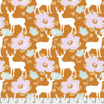 Darling Meadow - Deer Floral Orange by Tanya Whelan