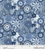 Floral Crochet Blue by P & B  - Extra wide backing