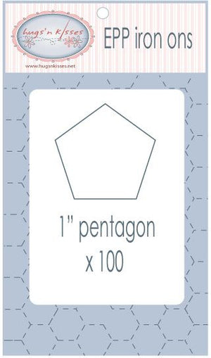 
            
                Load image into Gallery viewer, Hugs &amp;#39;n Kisses  EPP iron ons - 1&amp;quot; Pentagons
            
        