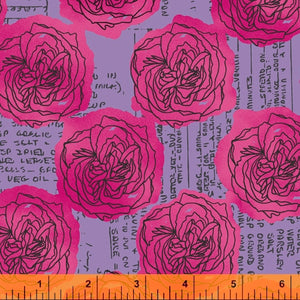 Windham Fabrics - Norma Rose - Roses & Recipes - Pink