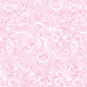 Ballet Scroll Light Pink by Kanvas Studio
