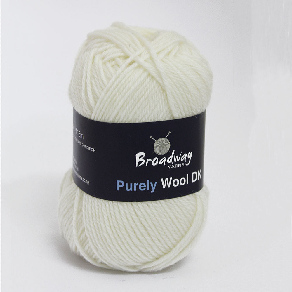 Purely Wool DK by Broadway Yarns - White 901