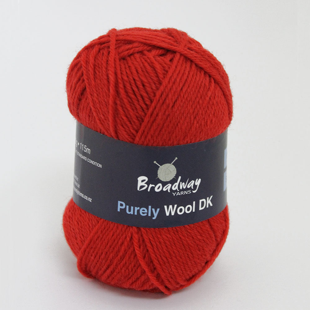 Purely Wool DK by Broadway Yarns - Red 9119