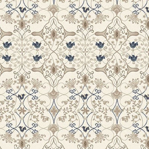 
            
                Load image into Gallery viewer, Bluebird of Happiness - Bird Damask - Stone
            
        