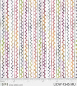 P&B Textiles - Little Darlings Woodland - vertical multi coloured stripe