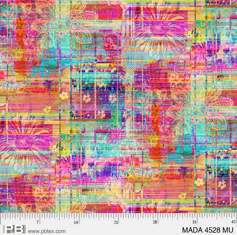 
            
                Load image into Gallery viewer, Madras Multi Coloured by P&amp;amp;B Textiles - Extra wide backing
            
        