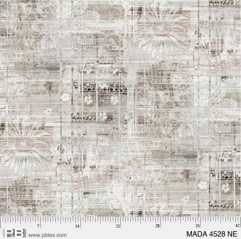 Madras Neutral by P&B Textiles - Extra wide backing