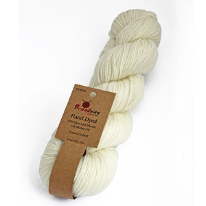 Hand Painted Yarn Merino Mohair Blend DK - Natural Undyed