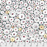Button Mosaic - White by Kaffe Fassett for the Kaffe Fassett Collective