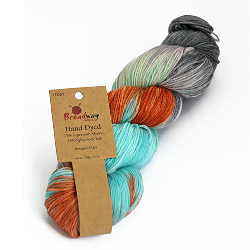 
            
                Load image into Gallery viewer, Hand Dyed Sock Yarn - Autumn Days
            
        